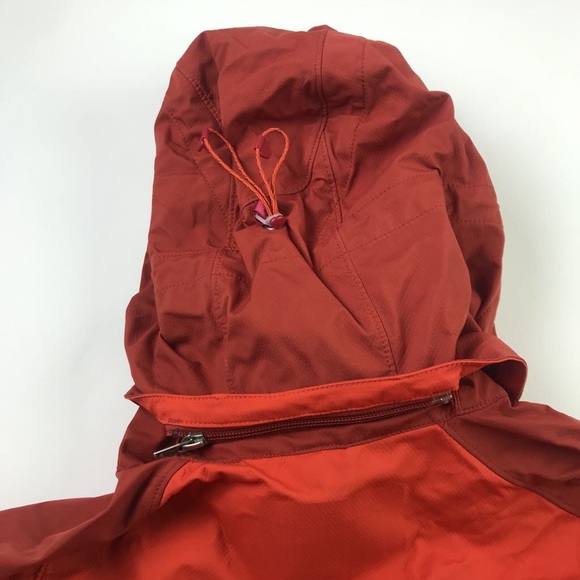 L L Bean Womens Windbreaker Jacket Orange Nylon M - Picture 5 of 8